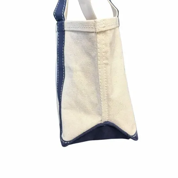 NWT Anthropologie The Hartley Cotton Canvas Tote Blue Beaded Lemon Print - Picture 6 of 11